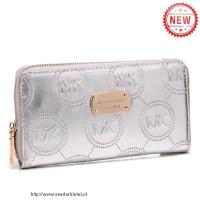 michael kors jet set monogram continental groot zilver portefeuilles Teller Echte 8tbg6653